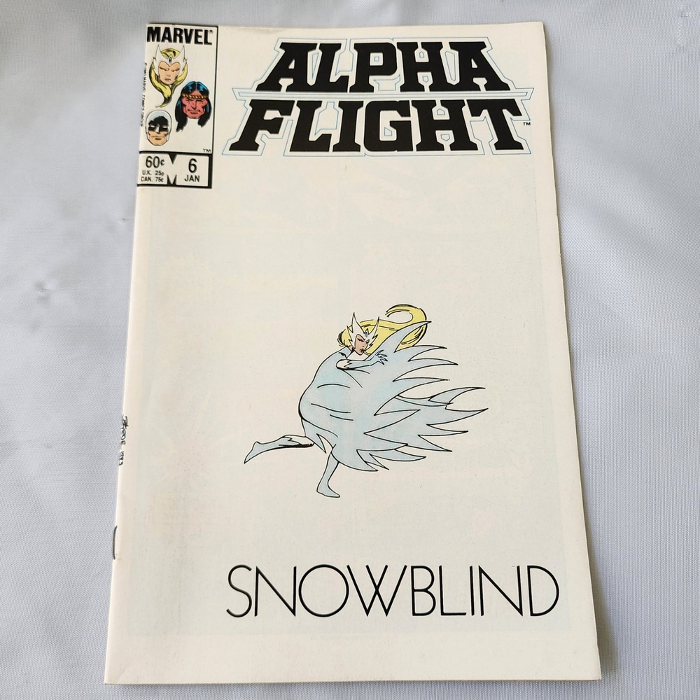 Marvel Alpha Flight #6 Comic Book Snowblind January 1984 Vintage Collectible